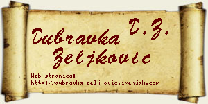 Dubravka Zeljković vizit kartica